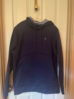 Under Armour Men's Navy Crewneck Hoodie with Gray Lined Hood